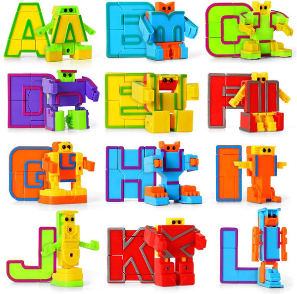 miYou Alphabet Robots Toy for Kids ABC Learning Education Preschool Toys 26 Pieces/Gift