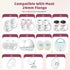 10PCS 13/15/17/19/21mm, 24mm Flange Sizing Kit with Flange Inserts Silicone Breast Pump Flange Insert Kit