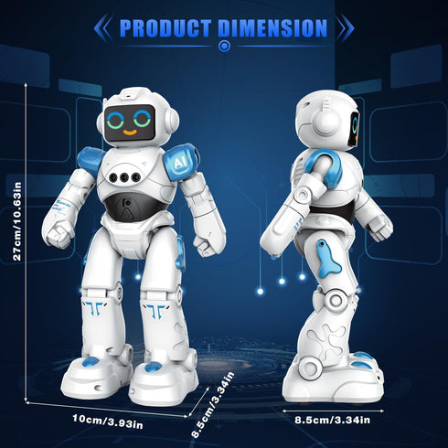 Programmable 3 4 5 6 7 8 VATOS Robot Toys for Kids - Smart Talking Voice Remote Control Robot, Gesture Sensing Emo