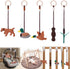Simgoing 5 Pcs Baby Gym Hanging Toys Baby Wooden Felt Sensory Toys Wooden