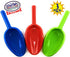 14" Set 3 Pack Matty's Toy Stop Kids Long Handle Sand Scoop Plastic Shovels for Sand & Beach (Red, Blue & Green)