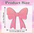 KOYILTD Pink Bow Decor Cute Bow Wooden Hanging Sign Pink Room Decoration Wooden Coquette Wall Art Preppy Room Decor