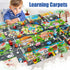 Plastic Toy Rug, Self Cleaning Oil Free Cloth,Washable for Floor Or Table,Kids Carpet PVC City Life,Educational Road