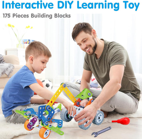 MOONTOY 11 in 1 STEM Toys for 4-8 Year Old Boys, Birthday Gifts Building Toys, Educational Blocks