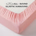 3 Set KKJIAF Piece Toddler Sheet Microfiber, Includes a Flat Sheet, a Fitted Sheet and a Ruffle Pillowcase, Light Pink