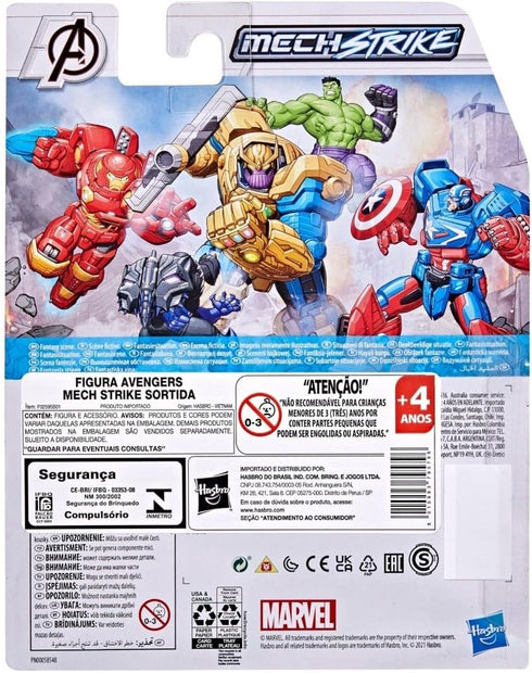 Avengers Marvel Mech Strike 6-inch Hulk Action Figure with Compatible Mech Battle Accessory for Kids 4+