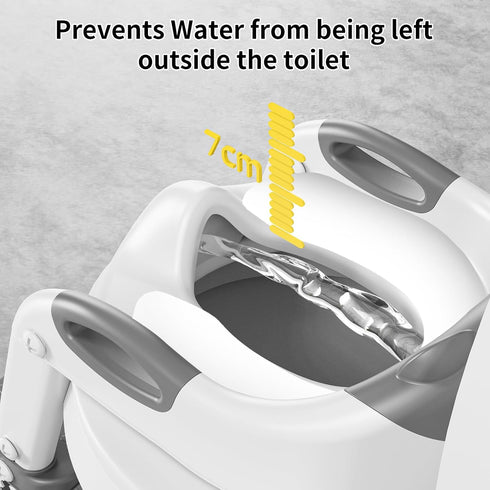 KYYOKE 2 1 Potty Training Toilet, Adjustable Toddler Toilet Seat and Step for Kids, in Toilet Steps for Toddlers,Non