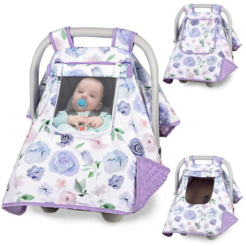 Baby Carseat Seat Cover Girls, Winter Carseat Canopy, Cozy & Warm Cover