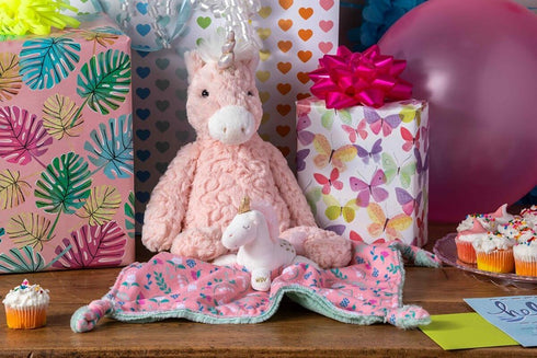 13-Inches Mary Meyer Putty Plush Stuffed Animal for Girls and Boys Huggable Soft Toy, Blush Pink Unicorn