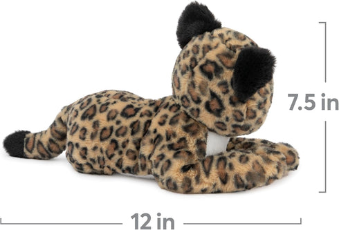 1 12 GUND Banks Leopard Plush, Premium Stuffed Animal for Ages and Up, Brown/White