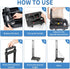 Car Seat Travel Cart for Airport, Car Seat Dolly Carseat Roller Foldable Car Seat Carrier Dolly with Blue Straps