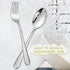 TeamFar Child Utensils Set of 6, Stainless Steel Kids Silverware Spoons & Forks for Self Feeding, Dishwasher Safe