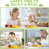 Construction Toddler Plates - Toddler Eating Utensil Set with Removable Straw, Baby Plates Feeding Set for Toddler