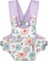 GAGAKU Baby Doll Carrier for Kids, Reborn Baby Carrier with Adjustable Straps for American Girl Doll - Purple (Flowers)