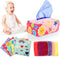 Baby Toys for 6 to 12 Months, Montessori Tissue Box Toys, Soft High Contrast Crinkle Infant Sensory Gifts