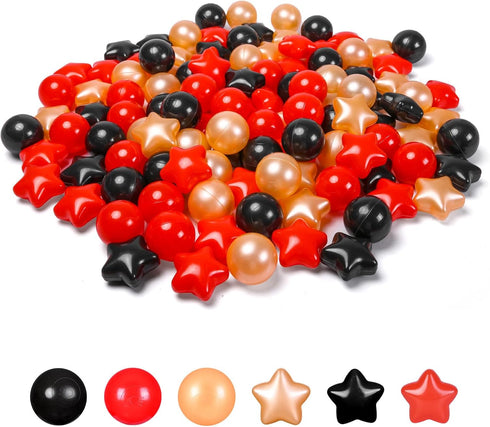 Star Ball Pit Balls - Pack of 100 Plastic Toy Balls for Kids, Perfect for Birthday and Christmas Gifts