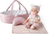 eDollable 12 Inches Set 3+ Baby Doll Toys with Accessories, Includes Doll Carrier Bassinet Bed, Pacifier and Blanket