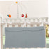 Vaguelly Cotton Baby Bed Organizer for Stroller Multi-Functional Hanging Storage Bag Double Compartments for Diapers