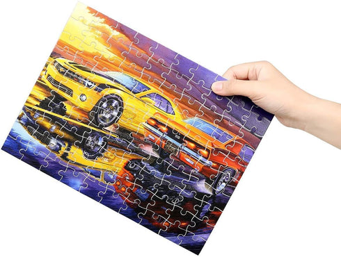 Ingooood 100 Piece Jigsaw Puzzles for Kids - Muscle Car - IG-0510, Game Decompression Plastic Puzzle Toy Gift
