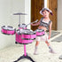 Kids Drum Toy Set Rock Jazz Drum (Pink) - Suitable for Children Aged 3-6