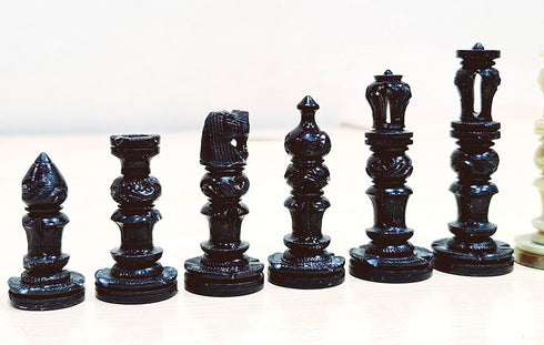 StonKraft Natural Stone Chess Pieces - 3" King Chessmen for Board Games and Accessories