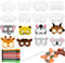 Lenwen 16 Set Animal Coloring Mask with 24 Pcs Watercolor Pen Jungle