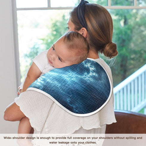 YETTASBIN Thunder Lighting Muslin Baby Burp Cloth, Super Soft Absorbent Cotton Burp Rag Baby Bibs Feeding Cloth