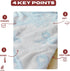 Cozy 30x40 Bow Blanket Blue Bows Soft Throw Blanket Reversible Premium Fabric for Best Comfort