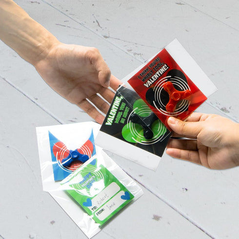 28 Packs JOYIN Valentines Cards with Fidget Spinner, Stress Relief Hand Finger Spinner Fidget Toy for Valentines Day
