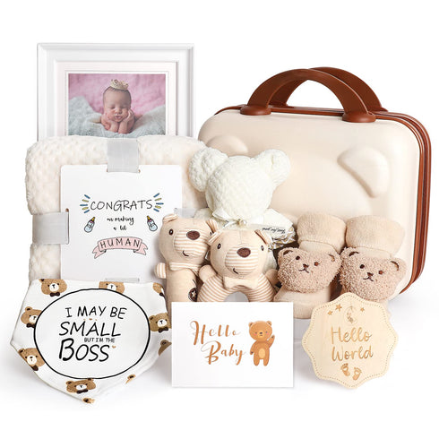 iAOVUEBY Baby Gift Set, Baby Shower Gifts for Girls Boys, Bear New
