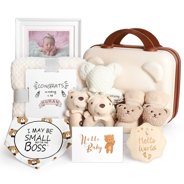 iAOVUEBY Baby Gift Set, Baby Shower Gifts for Girls Boys, Bear New