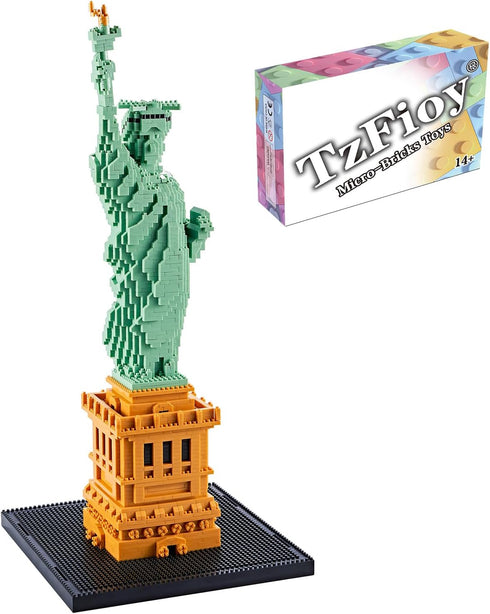 Statue of Liberty Building Blocks Set (2810 Pcs), Famous World Architecture Educational Toys Micro Bricks for Kids
