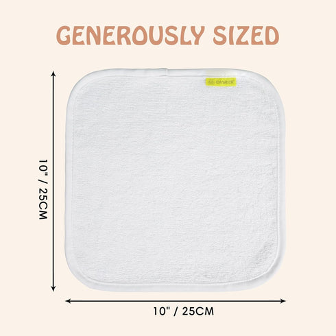 Cagreex Set: 6 Packs 10 10 (3 3 Reusable Organic Baby Washcloths * Ultra Soft Wash Cloth Viscose from Bamboo Absorbent