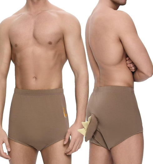 Landofgenie Dinosaur Adult Diaper Cover Adorable Front Print & Padded Tail, Washable