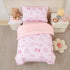 4 Set Set URBONUR Piece Toddler Bedding - Soft and Breathable Crib Bedding for Girls, Includes Comforter, Fitted Sheet