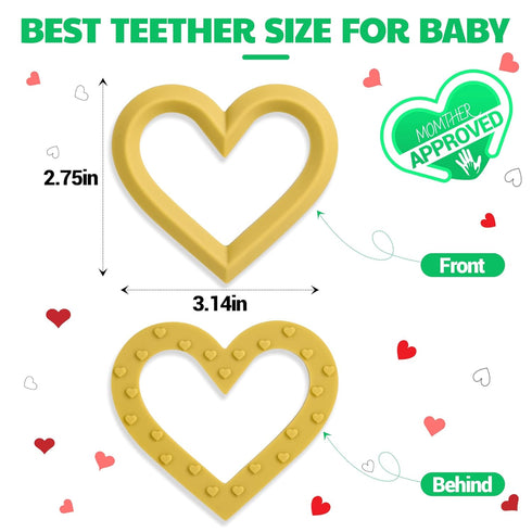 Baby Teether Silicone Teething Toys for 0-6 Months, Chew Toys for Teething Relief, BPA-Free Gifts