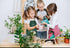 Doiaz Set Kidz Gardening Tool Gardening Tools Kit Includes Shovel, Rake, Fork Trowel, Children'z Garden Kit with Sun