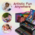 Rainbow High Art Set Kids, 40 Plus Pieces Colouring Sets with Paints, Colouring Pencils, Markers for Girls Gifts