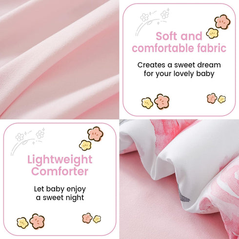 5 Set, Sets PHF Piece Kids Comforter Ultra Soft Twin Size Comforter Include Comforter, Fitted Sheet, Flat Top Sheet