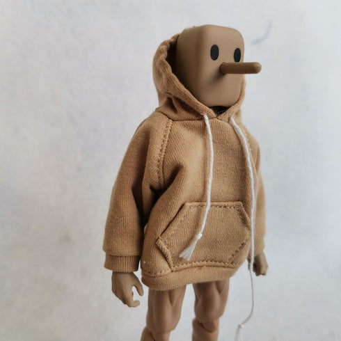 1/12 Scale Strong Man Action Figure Clothes, Men's Hoodie for 1:12 6inch Notoman, NWTOYS Male Action Figure Doll