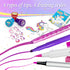 56 Set 4-6-8 4-8 PCS Washable Scented Markers with Glitter Pencil Case, Mermaid Unicorn Arts and Crafts for kids Kids