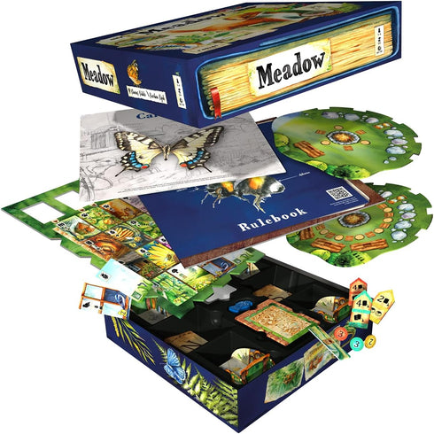 Meadow Board Game - Nature Observing Drafting and Set Collection Game, Strategic Exploration, Fun Family Game for Kids