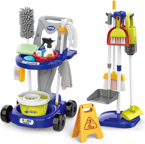 Sotodik Kids Cleaning Set for Toddlers Pretend Play Housekeeping Supplies Kits with Real