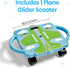 hand2mind Green Plane Glider Scooter Board, Floor Scooter Board, Gross Motor Toys, Kids Exercise & Physical Education