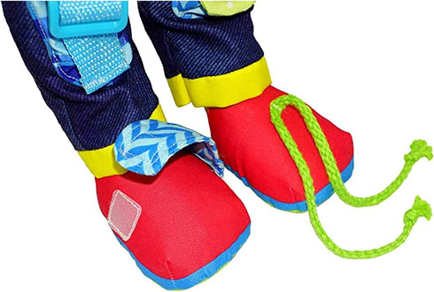 June Garden 15.5" Dressy Friends Isaiah, Educational Stuffed Plush Doll for Kids and Toddlers 2 Years+