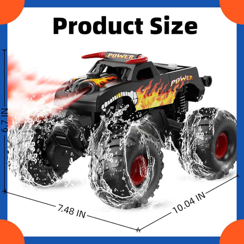 1:16 8-12 4WD 8 9 10 11 12 Alotwan Remote Control Monster Truck Waterproof - Scale RC Truck, Rc Cars for Boys Age