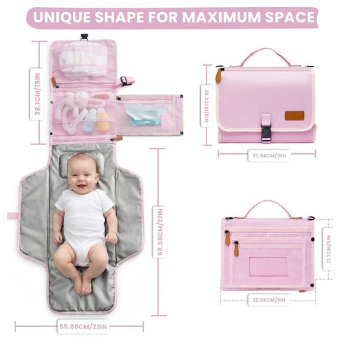 UBRAVOO Portable Diaper Changing Pad - Baby Diaper Changer Travel Bag with Wipes Pocket, Smart Design Portable Changing