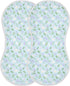 decor gift 4 Pack 22x11in Cotton Large Burp Cloths for Baby Breathable Cute Cartoon Purple White Flowers Baby Rags