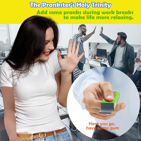 Pushmick 6 PCS Prank Toys, Fun Electric Shock Toys Such as pens, lighters, and Chewing Gum, indispensable Tools