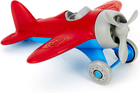 Green Toys Airplane, Red/Blue - Pretend Play, Motor Skills, Kids Flying Toy Vehicle. No BPA, phthalates, PVC.